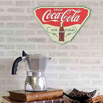 Coca-Cola アイスコールドサイン Amazon.com: Coca-Cola Enjoy Ice Cold Hanging Wood Wall Decor
